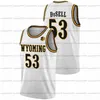 Gla A3740 Custom Wyoming Cowboys 2022 NCAA Jersey de baloncesto universitario Hunter Thompson Foster Xavier DuSell Marcus Williams Jeremiah Oden Drake Jeffries