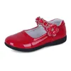 Chaussures plates 2022 enfants filles enfants pour écolier cuir noir princesse rouge blanc Rose Rose 3-18T