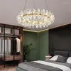 Kroonluchters Clear Crystal Led Round Lamp woonkamer