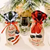 Decorazioni natalizie Coperchi per bottiglie di vino Borsa Vacanze Babbo Natale Arrampicata Copricamino Regali Decorazioni per la tavola da pranzo per feste