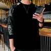 Felpa casual stile giapponese uomo primavera autunno motivo mimetico patchwork camicie a maniche lunghe uomo abbigliamento streetwear hip-hop