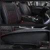 Cubiertas de asiento de coche DERMAY 1 unid cubierta frontal cuero artificial alrededor completo envolvente 3D cojín silla de automóvil estera de protección