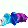 Stage Wear 1 pezzo imitazione ventaglio di seta danza del ventre colorati fatti a mano danza puntelli per bambini adulti fan lunghi
