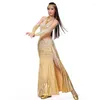 Scene Wear Belly Dancing Costume 2 Piece/Suit Bra kjol 2022 Ankomstdanskläder orientalisk uppsättning