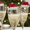 زينة عيد الميلاد 20 مساءً بطاقة كأس سانتا قبعة النبيذ الزجاجي ديكور مرح زخرفة لحفلات العام لوازم الحفلات