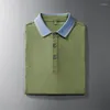 Мужская полоса Ultra Cotton Pique Sport Polo Рубашка мужская классическая короткая рукава сплошной полосота летняя зеленая обычная джерси 2022 Большой размер