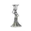 Candle Holders European Rretro Holy Sacred Female Angel Home Wedding Metal Candlestick Holder Decor Ornaments Crafts Religious