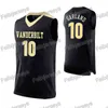 GLA THR 10 Darius Garland Vanderbilt Commodores College Basketball Jersey Darius Garland White Black Yellow Basketball Jerseys