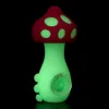 Rökningstillbehör Glow-in-the-Dark Mushroom Water Pipe Silicone Pipes