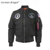 Giacche da uomo Apollo Winter Spessa giacca bomber da volo pilota dell'aeronautica americana ma1 imbottitura reversibile personalizzata disponibile oem fabbrica piumino per me 220930