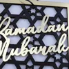Украшение партии Рамадан деревянный орнамент Полая подвеска Ид Мубарак для домашней стены