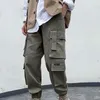 Pantaloni da uomo Elegante Casual Tattile-friendly Uomo Minimalista Design del piede con rilegatura Cargo Lavabile