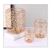 Candle Holders Creative Cylinder Gold Lantern Holder Candlestick For Home Decoration Party El Stand Decorative