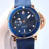 Luxury Watch Pam 1070 Mens Automatic 47mm Dial Blue Color Mechanical Movement Tech Watch 30m Waterproof Super Luminous01456