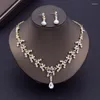 Halskette Ohrringe Set wunderschöne Kristall Braut für Frauen Luxus Halsband Hochzeitskleid Braut Sets Mode