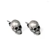 Boucles d'oreilles en argent Sterling 925 avec tête de mort pour femmes, bijoux gothiques de fête de mariage pour filles, Punk2667845