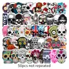 50 Stück Halloween-Totenkopf-Aufkleber „Dia de Los Muertos“, mexikanischer Tag der Toten