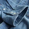Casual shirts voor heren 2022 denim lente mode zomer katoen voor mannen jeans met lange mouwen shirt Koreaanse kleding chemise homme
