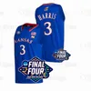 GLA 2022 Final Four 4 4 Kansas Jayhawks Jersey de basquete NCAA College Ochai Agbaji David McCormack Wilson Harris Braun Lightfoot Remy Martin Zach