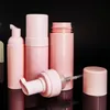 Garrafas de embalagem Bomba de pulveriza￧￣o de espuma rosa vazia Pacote de espuma de pl￡stico fosco de shampoo de batalha de banho 100 ml 150ml 5oz