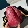 2022Ss Designer Mini Womens Flap Bag Vintage Lambskin Girls French Classic bag Quilted Plaid Metal Thick Chain Leather Shoulder Crossbody