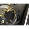 Luksusowe wodoodporne zegarki Designer Watch Mechaniczny automatyczny ruch szafirowy lustro rozmiar 47 mm gumowe zegarki dla mężczyzn Pam Weng