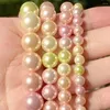 P￤rlor 6/8/10/12mm Natural Shell Imitation Pearl Round Loose Seashell For Jewelry Making DIY Necklace Armband Accessories