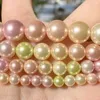 P￤rlor 6/8/10/12mm Natural Shell Imitation Pearl Round Loose Seashell For Jewelry Making DIY Necklace Armband Accessories