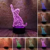 3D CAT Night Light манит счастливчика на сенсорном переключате