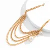 Anklets 1PC Multi-Layer Chain High Heel Shoe Jewelry for Women Simple Pearl Pendant Foot Ankle Beach Sandaler Summer 2022