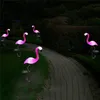 Garden Decorations Solar Power Light Beautiful Pink Flamingo Lawn Decor Stake Landscape Lamp Outdoor Lighting 220930