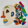 Décoration de fête jouet en bois pour enfants éducation Montessori bricolage Puzzle en bois bébé préscolaire jouets éducatifs précoces trieur de visage humain