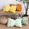 Pillow Bow Pillowcase Solid Color Silky Backrest Cover 30X50cm For Home Decor Luxury Ruffle Sofa Lumbar Case Funda Cojin