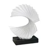 Uhrenboxen Home Ornament Wave Fan Harz Skulptur Kunsthandwerk für Bücherregalschrank