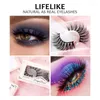 Falska ögonfransar 3D Mink Eyelash Strip Lashes Tjock Fake Makeup Beauty Handgjorda mjuka wispy naturliga kors