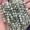 Koraliki diamentowe fasetowane kamień naturalny zielony pomyślny Jade 8 mm luźne pasmo dystansowe do biżuterii bransoletki dla majsterkowiczów 15 ''