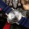 Diseñador Relojes para hombres Movimiento automático mecánico Sapphire Mirror de 47 mm Banda de vigilancia de goma