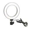 Flash Heads 6 Inch 16cm Selfie Ring Light With Tripod Phone Holder Table Dimmable Lighting For YouTube Video Pography Studio