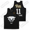 GLA A3740 Pitt Panthers 2021 Grey Steel City Panther Face Jersey Ithiel Horton Xavier Johnson Karim Coulibaly Justin Champagnie John Hugley Odukale
