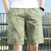 Summer Shorts Men Casual Short Elastic Waist Breath Cool Bermudas Male Street Fashion Thin Knee Length Shorts 2022