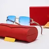 Elmas Carti Gözlük Tasarımcı Güneş Gözlüğü Kadın Moda Fransa Marka Buffalo Boynuz Gözlükleri Erkek Gölge Çerçevesiz Çevlisiz Ahşap Gözlük Gözlük Lunetses