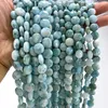 P￤rlor 10mm 12mm Natural Larimar 15 '' Blue Coin Diy Loose Stone For Jewelry Making Women Men Armband Halsband Gift