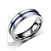 68mm Blue Titanium Steel Simple Par Ring Designer Ring Link Clover Luxury Nail Love Tennis Charm Homme Men Chains For Women Ri1763328