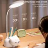 Table Lamps 2400mAh Rechargeable Desk Lamp LED Kids Eye Protection Light 3 Color Modes Stepless Dimming Touch Read Study