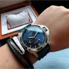 Zegarki zanurzalne Panerei Panerei Szwajcarskie zegarek Seria Seria Ruch Sapphire Mirror 44 mm Importowana gumowa marka obserwująca Włochy Sport 5cse