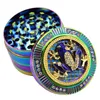 Commercio all'ingrosso Colorful DIamond 63mm 4 strati lega ZIcn Arcobaleno smerigliatrice per tabacco in metallo Dazzle smerigliatrici per erbe per fumare erba secca