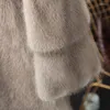 Cappotto di visone in pelliccia da donna Intero 2022 Abbigliamento Capispalla Giacca Cappotti Inverno Lungo con cappuccio Moda manica doppia