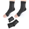 Calcetines deportivos 2 piezas hombres mujeres pie Ángel Anti fatiga exterior compresión transpirable manga soporte Brace calcetín