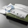 Herrpolos ultra bomull pique sport polo skjorta män klassisk kort ärm solid poloshirt sommargrön vanlig fit tröja 2022 stor storlek