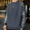 Japonya tarzı gündelik sweatshirt erkekler bahar sonbahar kamuflaj desen patchwork uzun kollu gömlek erkek hip hop sokak kıyafetleri